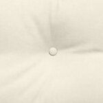 vidaXL Coussin de Dos Crème 180 x 24 x 50 cm Velours