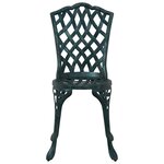 vidaXL Ensemble de salle à manger pour jardin 5 Pièces Vert Aluminium