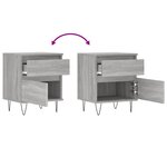 vidaXL Tables de chevet 2 Pièces sonoma gris 40x35x50 cm bois ingénierie