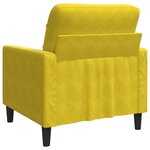 vidaXL Fauteuil Jaune 60 cm Velours