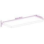 vidaXL Dessus de table 90x60x2 5 cm rectangulaire bois massif d'acacia
