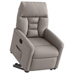 vidaXL Fauteuil inclinable taupe tissu