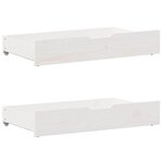vidaXL Cadre de lit sans matelas blanc 150x200 cm bois de pin massif