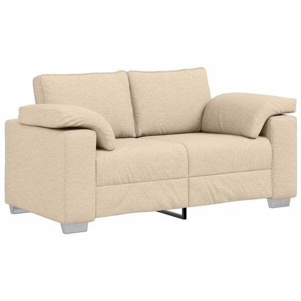 vidaXL Canapé Crème 160 x 80 x 82 cm tissu
