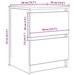 vidaXL Meuble TV chêne artisanal 40x35x54 cm bois d'ingénierie