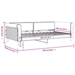 vidaXL Lit de repos sans matelas noir 100x200 cm velours