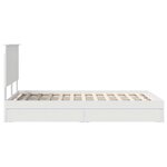vidaXL Lit de Rangement Blanc 120 x 190 cm Bois d'ingénierie