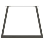 vidaXL Pieds de table à manger en forme de V 3 pièces Anthracite 90 x (72-73 3) cm Acier