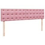vidaXL Cadre de lit ottoman avec matelas rose 200x200 cm velours