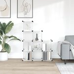 vidaXL Cubes de rangement 9 Pièces Transparent PP