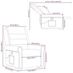 vidaXL Fauteuil de massage inclinable gris nuage tissu