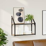 vidaXL Étagère Murale avec étagère chêne artisanal 60 x 21 x 51 cm