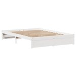 vidaXL Cadre de lit sans matelas blanc 160x200 cm bois de pin massif