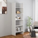 vidaXL Bibliothèque Blanc brillant 60x35x180 cm Bois d’ingénierie