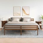 vidaXL Tables de chevet 2 Pièces chêne marron bois d'ingénierie