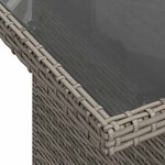 vidaXL Ensemble de canapé de jardin 7 Pièces Gris et marine polyrotin