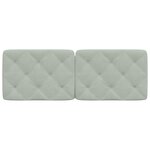 vidaXL Coussin de tête de lit gris clair 120 cm velours