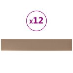 vidaXL Panneaux muraux 12 Pièces Cappuccino 90x15 cm Similicuir 1 62 m²