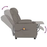 vidaXL Fauteuil de massage Taupe Tissu