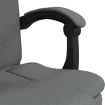 Chaise fauteuil siège pivotante de inclinable de bureau informatique étude foncé tissu gris 02_0024240