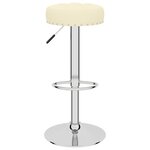 vidaXL Tabourets de bar lot de 2 crème tissu