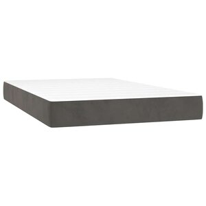 vidaXL Matelas de lit à ressorts ensachés fermeté moyenne 120x220x20 cm velours