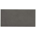 vidaXL Tête de lit murale 12 Pièces Gris foncé Velours