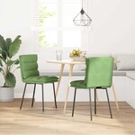 vidaXL Chaises à manger lot de 2 Vert clair Velours