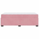 vidaXL Cadre de lit avec matelas Rose 100 x 200 cm tissu
