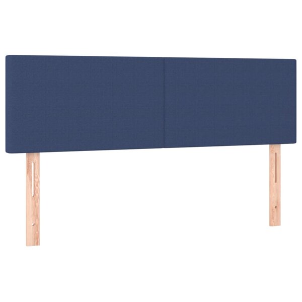 vidaXL Têtes de lit 2 Pièces Bleu 72x5x78/88 cm Tissu