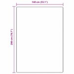 vidaXL Tapis Marron 140 x 200 cm Polypropylène