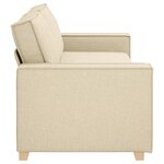 vidaXL Sofa 3 places avec coussin Crème 220 x 78 x 84 cm tissu