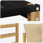 vidaXL Ensemble de canapés d'extérieur 5 pc Blanc et Beige