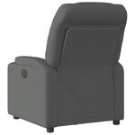 vidaXL Fauteuil inclinable électrique Gris foncé Tissu