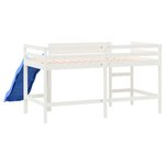vidaXL Lit mezzanine enfants toboggan blanc 90x200 cm bois pin massif