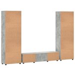 vidaXL Ensemble meuble TV FLORIN Gris béton Bois d'ingénierie