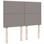 vidaXL Sommier à lattes de lit avec matelas Taupe 140x190 cm Tissu