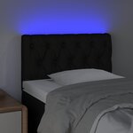 vidaXL Tête de lit à LED Noir 80x7x78/88 cm Tissu