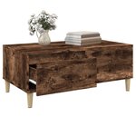 vidaXL Table basse Chêne fumé 90x50x36 5 cm Bois d'ingénierie