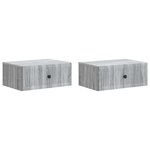 vidaXL Cabinet de chevet 2 pièces Sonoma gris 49 x 34 5 x 20 cm
