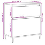 vidaXL Buffet Gris béton 60x35x70 cm Bois d'ingénierie