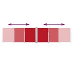vidaXL Auvent latéral rétractable Rouge 100 x 600 cm