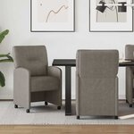 vidaXL Chaises de salle à manger 2 Pièces Gris 57 x 67 x 95 cm Faux cuir