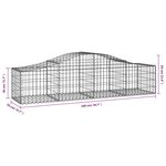vidaXL Paniers à gabions arqués 13 Pièces 200x50x40/60 cm fer galvanisé