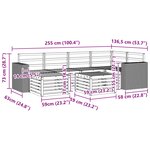 vidaXL Ensemble de canapés d'extérieur 7 pc Naturel Polyester