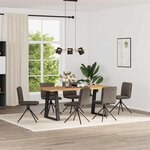 vidaXL Chaises à manger lot de 6 gris foncé similicuir daim