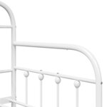 Lit de jour vidaXL blanc 75x190 cm en acier