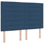 vidaXL Lit à ressorts avec matelas avec LED Bleu 160 x 200 cm tissu