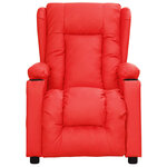 vidaXL Fauteuil de massage Rouge Similicuir