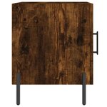 vidaXL Table de chevet chêne fumé 40x40x50 cm bois d'ingénierie